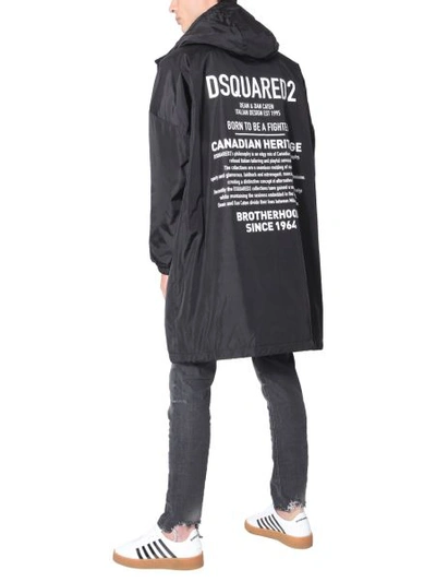 Shop Dsquared2 Parka With Zip And Hood In Black