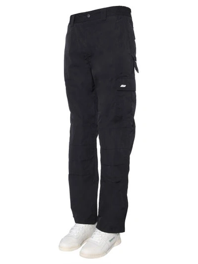 Shop Msgm Pants With Cargo Pockets In Black