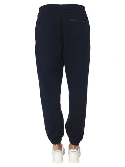 Shop Msgm Jogging Pants In Blue