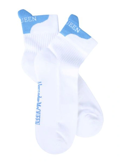 Shop Alexander Mcqueen Socks With Logo In White