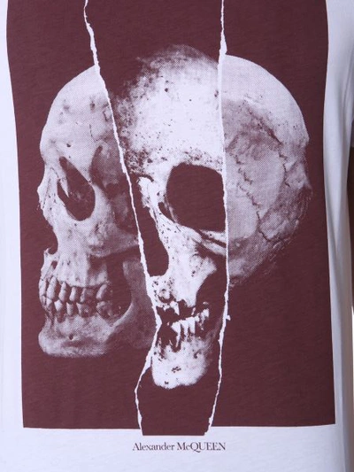 Shop Alexander Mcqueen Skull Print T-shirt In White