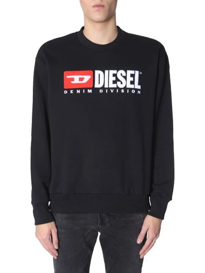 Shop Diesel "s-crew-division" Sweatshirt In Black