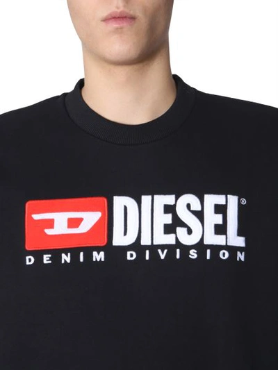 Shop Diesel "s-crew-division" Sweatshirt In Black