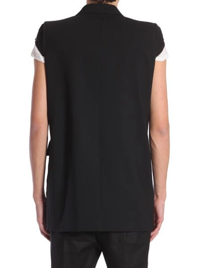 Shop Rick Owens Sleeveless Tailored Jacket In Black