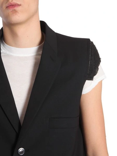 Shop Rick Owens Sleeveless Tailored Jacket In Black