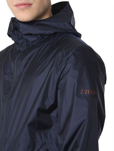 Shop Z Zegna Hooded Jacket In Multicolour
