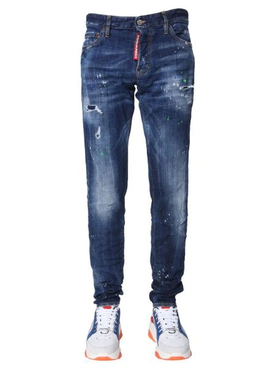 Shop Dsquared2 Slim Fit Jeans In Blue