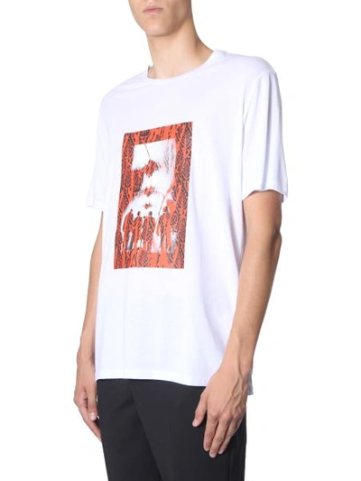 Shop Neil Barrett "chaotic Subway" T-shirt In White