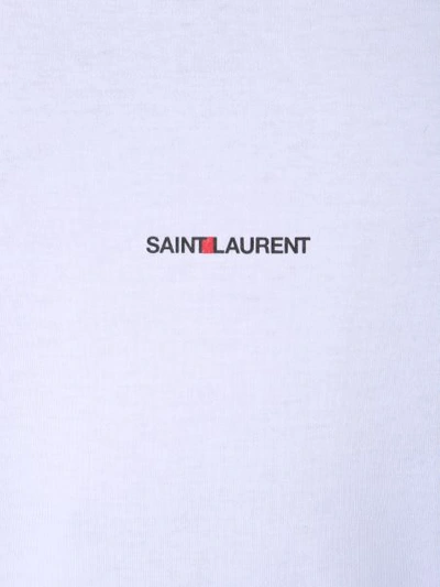 Shop Saint Laurent Crew Neck T-shirt In White