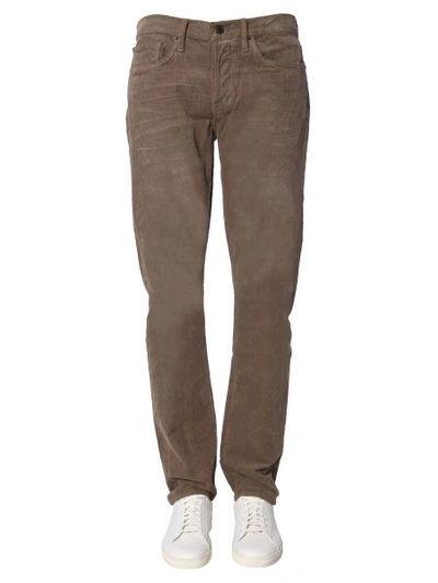 Shop Tom Ford "corduroy" Trousers In Brown