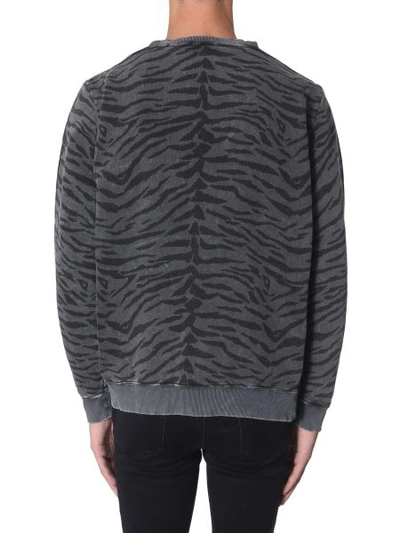 Shop Saint Laurent Round Neck Sweatshirt In Black