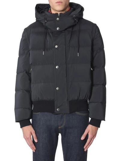 Shop Alexander Mcqueen Hooded Down Jacket In Black