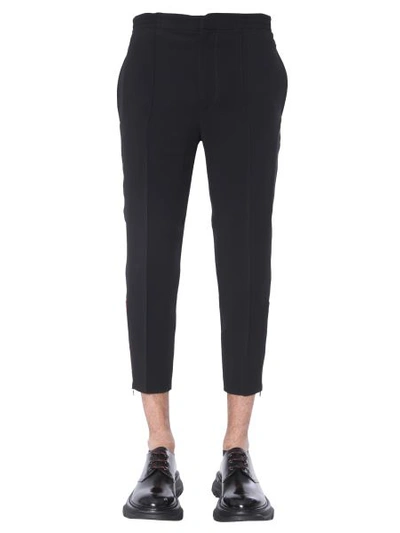 Shop Alexander Mcqueen Cropped Trousers In Black