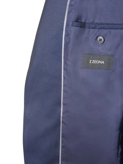 Shop Z Zegna Slim Fit Suit In Blue