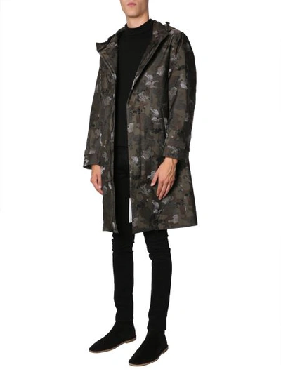 Shop Mackintosh Hooded Coat In Multicolour