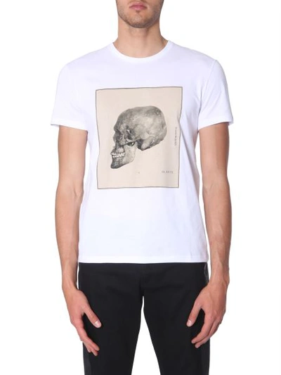 Shop Alexander Mcqueen T-shirt With Skull Print In White