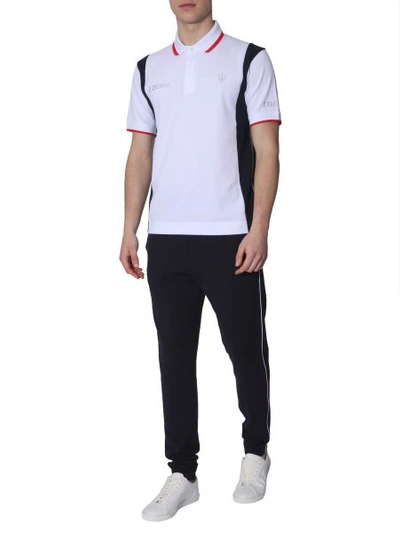 Shop Z Zegna Cotton Polo T-shirt In White