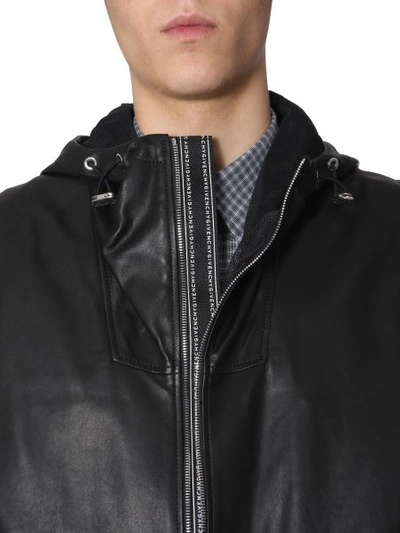 Shop Givenchy Leather Jacket In Black