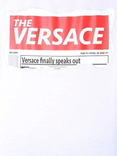 Shop Versace Slim Fit T-shirt In White