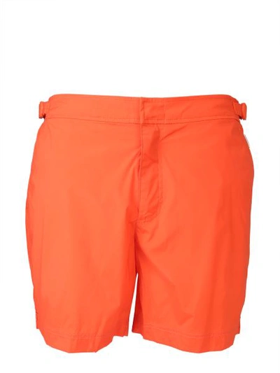 Shop Orlebar Brown "bulldog Sport" Swim Shorts In Orange