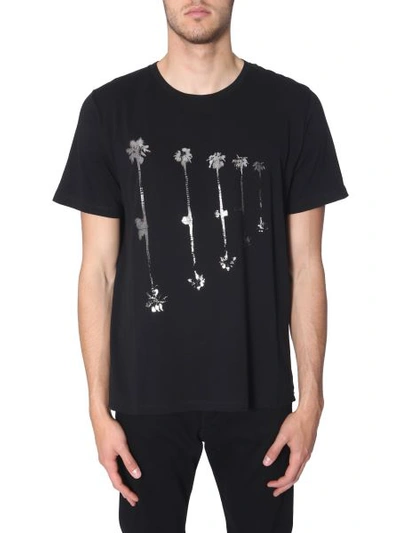Shop Saint Laurent Roundneck T-shirt In Black