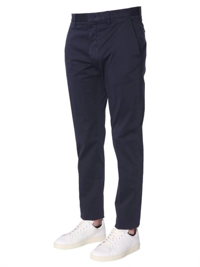 Shop Z Zegna Slim Fit Trousers In Blue