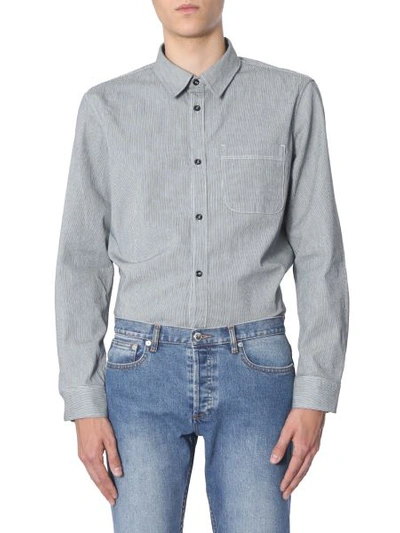 Shop Apc Trek Shirt In Grey