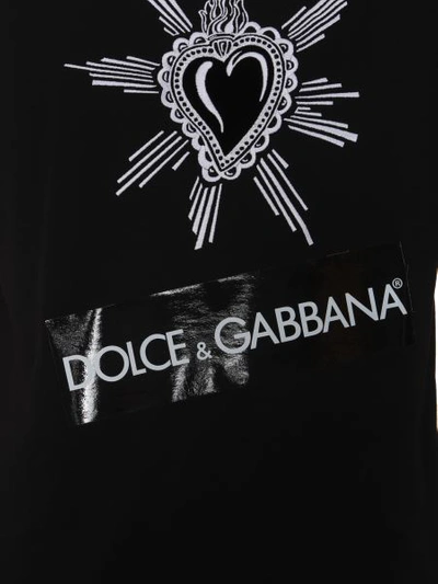 Shop Dolce & Gabbana T-shirt With Embroidered Heart In Black