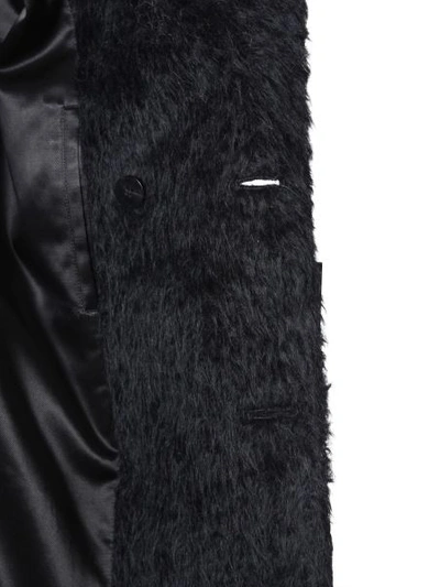 Shop Saint Laurent Double Chest Rive Gauche Coat In Black