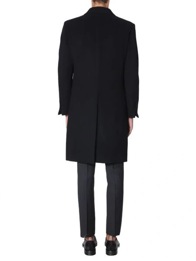 Shop Z Zegna Wool Coat In Black