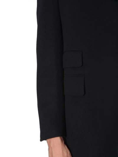 Shop Z Zegna Wool Coat In Black