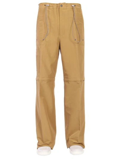 Shop Lanvin Wide Trousers In Beige