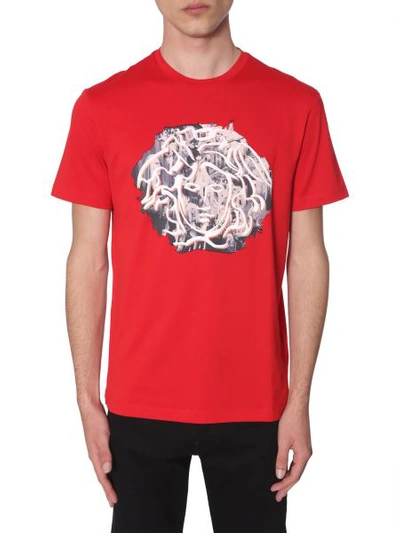 Shop Versace Crewneck T-shirt In Red