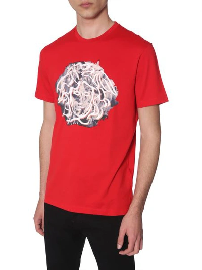 Shop Versace Crewneck T-shirt In Red