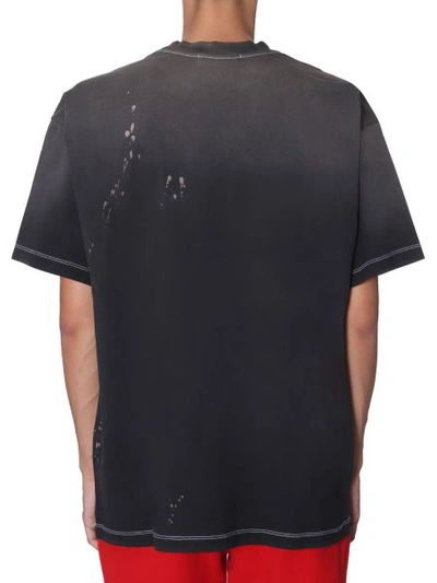 Shop Msgm Round Neck T-shirt In Black