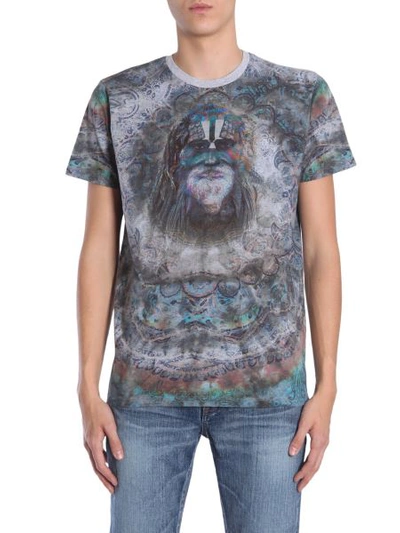 Shop Etro Round Collar T-shirt In Grey