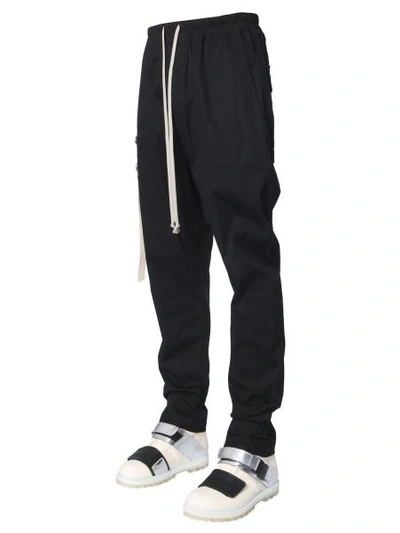 Shop Rick Owens Pants With Coulisse In Black