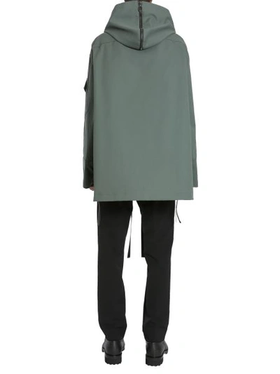 Shop Lanvin Coated Cotton Parka In Green