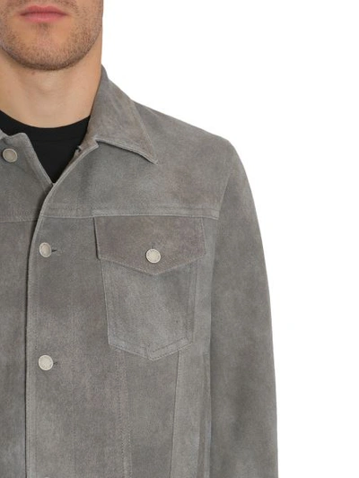 Shop Neil Barrett Suede Jacket In Grey