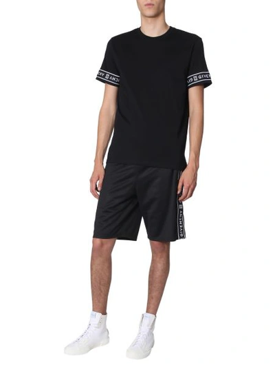 Shop Givenchy 4g Logo Band Shorts In Black