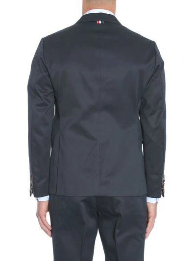 Shop Thom Browne Deconstructed Jacket In Blue