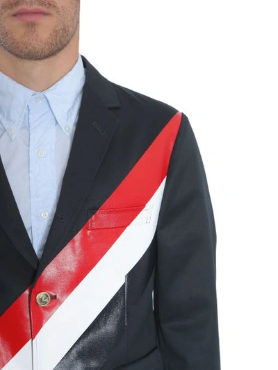 Shop Thom Browne Deconstructed Jacket In Blue