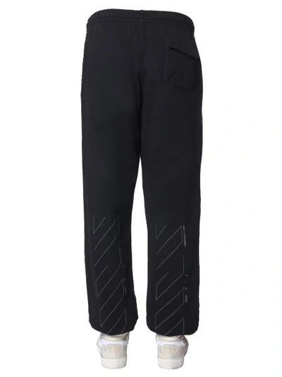 Shop Off-white "unfinished" Jogging Pants In Black