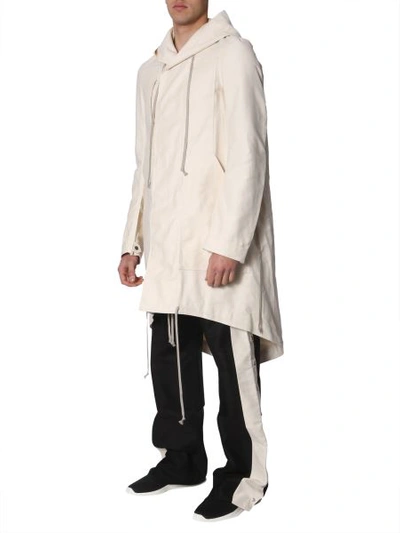 Shop Rick Owens Drkshdw Long Parka In White