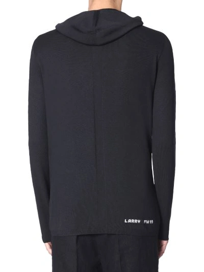 Shop Rick Owens Hooded Sweater In Black