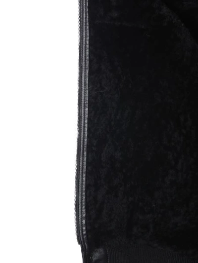 Shop Saint Laurent Leather Jacket In Black