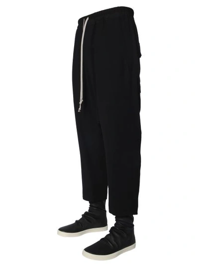 Shop Rick Owens Cropped Trousers In Black