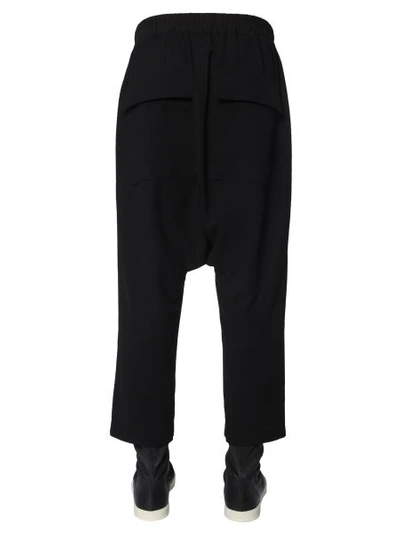 Shop Rick Owens Cropped Trousers In Black
