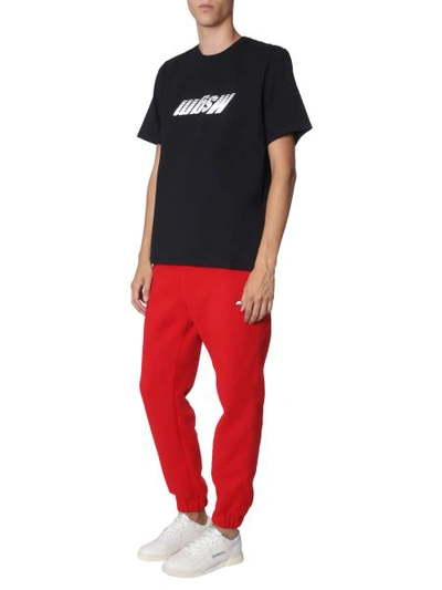 Shop Msgm Jogging Pants In Red