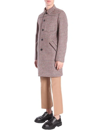 Shop N°21 Check Coat In Multicolour